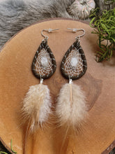Load image into Gallery viewer, Moondrop Dreamcatcher Earrings with Moonstone
