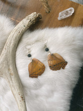 Load image into Gallery viewer, Cruiser Butterfly Earrings (real!) with Lava Rocks
