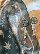Load image into Gallery viewer, Starry Night Dreamcatcher Earring Set with Apatite
